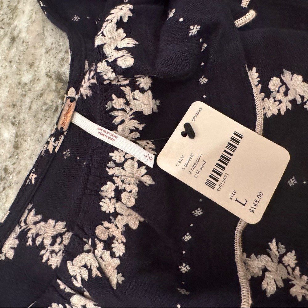 Free People Black and White Textured Top - Picture 3 of 4